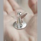 Adorno Anjo da Guarda 3cm / metal (prateado) - R9194 Adorno Anjo da Guarda 3cm / metal (prateado) - R9194