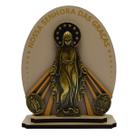 Adorno de Mesa Nossa Senhora das Graças em metal ouro velho e mdf EFMD1430