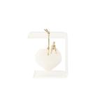 Adorno Decorativo Coração de Mãe Em Pedra Quartzo Branco Com Menino Adorno Decorativo Coração de Mãe Em Pedra Quartzo Branco Com Menino