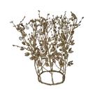 Adorno Natalino Coroa de Folhagens Glitter Champanhe e Pingente Cristais 30cm - Bela Flor Adorno Natalino Coroa de Folhagens Glitter Champanhe e Pingente Cristais 30cm - Bela Flor