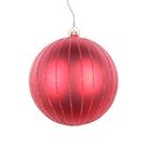 Adorno Navideño Vickerman Bola Roja Mate con Brillo x4