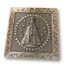 Adorno Nicho De Nossa Senhora Aparecida Em Metal Com Inscrições Bíblicas Ao Redor Dourada Ou Bronze -