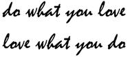 Adorno Parede Do What You Love/love What You Do - 61cm - Toque 3D - Cor: Preto