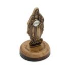 Adorno Pedestal de Nossa Senhora das Graças Eucarístico em Madeira 6cm