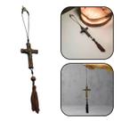 Adorno Retrovisor Carro Crucifixo São Bento com Pompom
