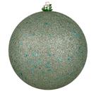 Adorno Vickerman Bola de Lentejuelas Menta Escarchada 6 cm Paquete de 4