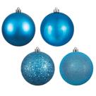 Adorno Vickerman Turquesa Bola de 12 cm con 4 Acabados, Paquete con 4 Adorno Vickerman Turquesa Bola de 12 cm con 4 Acabados, Paquete con 4