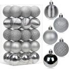 Adornos de Bolas Navideñas Briful 30PCS 2" Irrompibles Plateadas