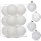 Adornos Esféricos Navideños Briful 8 cm (3.15") 12 piezas Blanco Adornos Esféricos Navideños Briful 8 cm (3.15") 12 piezas Blanco