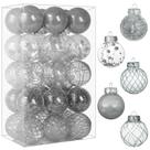Adornos Navideños de Bola Transparentes BSTDECOR 6 cm 30 unidades Plata