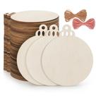 Adornos Navideños de Madera Fuyit 50 PCS Círculos de Manualidades DIY de 10 cm