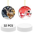 Adornos para Sublimación de Metal GEKIXUTP 7 cm 32 piezas en blanco Adornos para Sublimación de Metal GEKIXUTP 7 cm 32 piezas en blanco