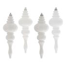 Adornos Terminales Vickerman 7" de Plástico Blanco con 4 Acabados (Juego de 8)