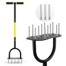 Aerador de gramado Jardineer 36" Metal Spike 12 Tips Steel Tool Aerador de gramado Jardineer 36" Metal Spike 12 Tips Steel Tool