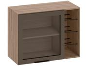 Aéreo 1 Porta Vidro Adega Carvalho OAK - Poliman