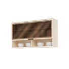 Aéreo 1 Pt Basculante Vidro 120 cm Connect OFF White