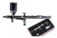 Aerografo dupla ação caneca lateral 13ml traço largo profissional urban ur406 + nota fiscal