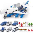 Aeronave policial infantil de deformação de cenas de armazenamento de brinquedos