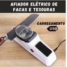 Afiador Amolador De Facas e Tesoura Elétrico Com Cabo E Fonte Bivolt USB