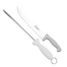 Afiador Chaira 10'' Aço Carbono Faca Inox Profissional 10"