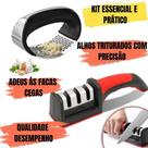 Afiador Facas Tesouras Profissional + Amassador Tritura Alho