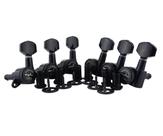 Afinadores de bloqueio de guitarra Guyker 1:18 Lock String Black x6 Left
