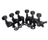 Afinadores de bloqueio de guitarra Guyker 1:18 Lock String Black x6