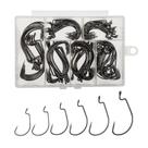 Afmivs Kit de 110 Anzóis para Pesca de Black Bass em Aço Carbono