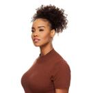 Afro Puff Cabelo Natural Crespo Textura Kinky De Benguela Castanho Escuro 50g