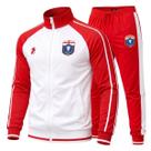 Agasalho Conjunto Inglaterra Seleção Jaqueta Calça Copa Branco/Vermelho -