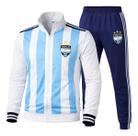 Agasalho Jaqueta Conjunto Calça Masculino Inverno Frio Europeu Copa Seleção Argentina