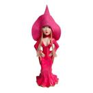 Agatha (feiticeira do Amor) Bruxinha de Resina Pink Loira