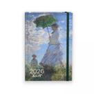 Agenda 2026 claude monet semanal mini mulher com sombrinha