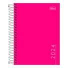 Agenda Anotação 117x164mm Espiral 160Fls Lembrete Rosa 2024
