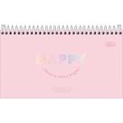 Agenda Espiral Semanal 16,7 x 8,9 cm Happy 2026 - Rosa