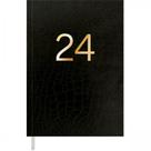 Agenda Executiva Croco Costurada Diária 14,5 x 20,5 cm 2024