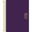 Agenda Executiva Espiral Diária 12,9 x 18,7 cm Napoli Cores 2026 - Roxa
