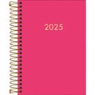 Agenda Executiva Espiral Diária 12,9 x 18,7 cm Napoli Rosa 2025 Tilibra 5538