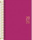 Agenda Executiva Espiral Diária 12,9 x 18,7 cm Napoli Rosa 2026 Tilibra 5538