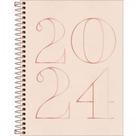 Agenda executiva espiral diária 17,7 x 24 cm vanilla 2024