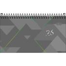 Agenda Executiva Espiral Semanal 16,7 x 8,9 cm Spot 2026 - Cinza e Verde