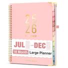 Agenda Forvencer Academic 2025-2026 18 meses 21,6x28cm Rosa