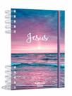 Agenda Gospel Cristã 2024 - Jesus Céu Rosa e zul - A5 2024 - Um Versículo em Todos os Dias