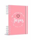 Agenda Gospel Cristã 2024 - Jesus coração Rosa - A5 2024 - Um Versículo em Todos os Dias