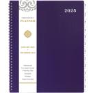 Agenda mensal Artfan 2025, de janeiro a dezembro - roxa