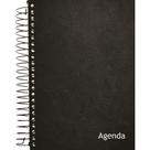 Agenda Permanente Espiral Capa Dura Preta 160 Folhas