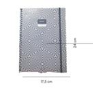 Agenda Planner Espiral 177x242mm 160 Páginas Monocromático adesivos simples cabe na bolsa