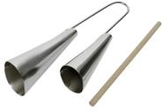 Agogô Duplo Pequeno Pintato Padrão Cromado Spanking - 116823