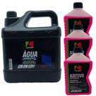 Agua 5L + 3 Aditivo Concentrado Long Life Rosa 1L - Koube Agua 5L + 3 Aditivo Concentrado Long Life Rosa 1L - Koube