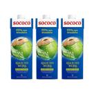 Água De Coco Natural Sococo Caixa 1L Kit com 3 Unidades